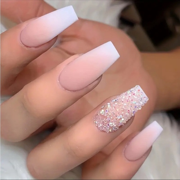 Matte Full Cover Ballet False Nails For Women - Picture 4 of 7